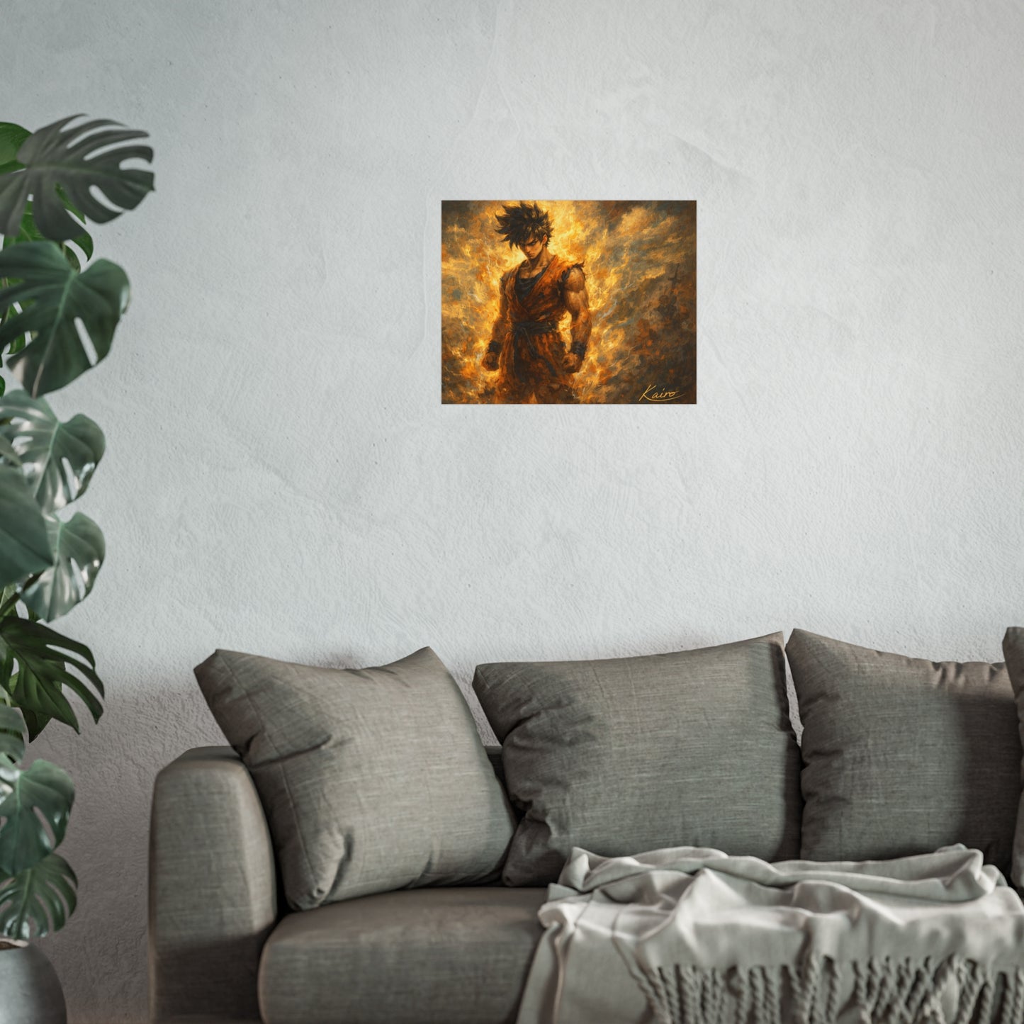 Warrior of Fiery Resolve Fine Art Poster — Resilience & Inner Strength