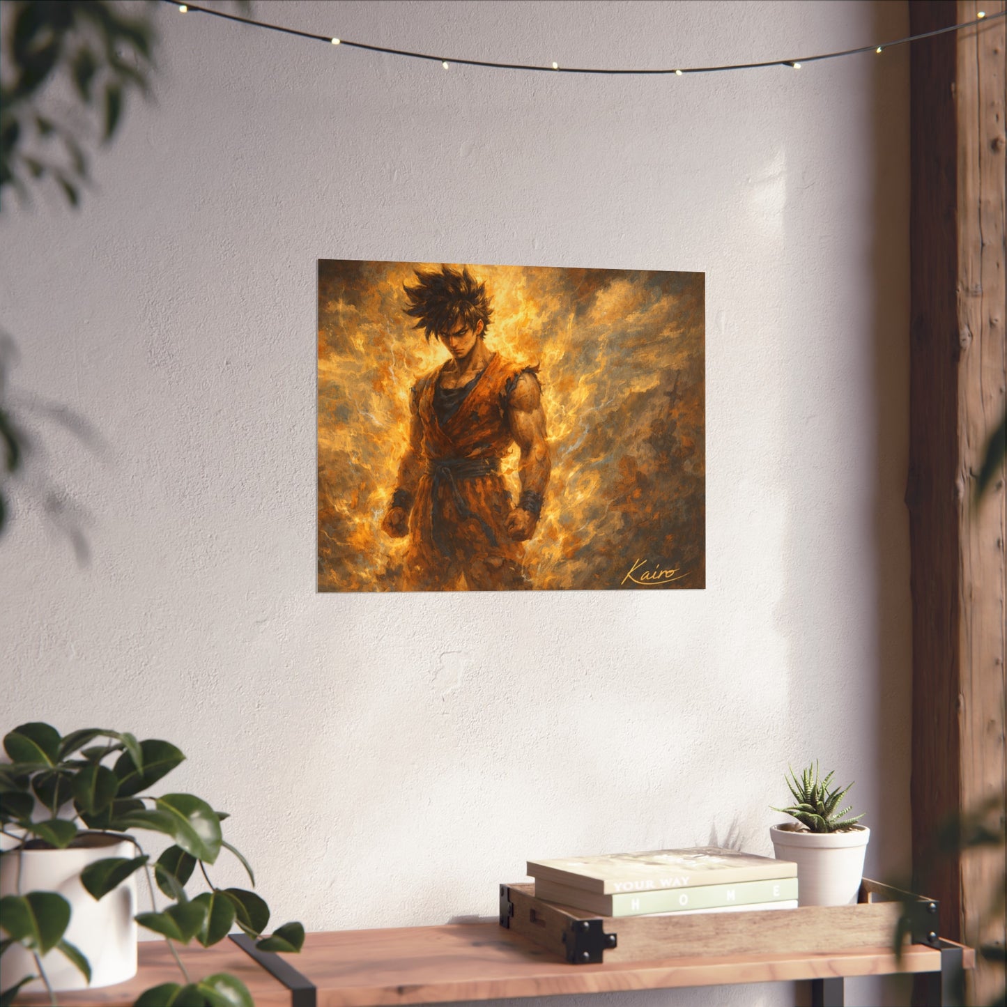 Warrior of Fiery Resolve Fine Art Poster — Resilience & Inner Strength