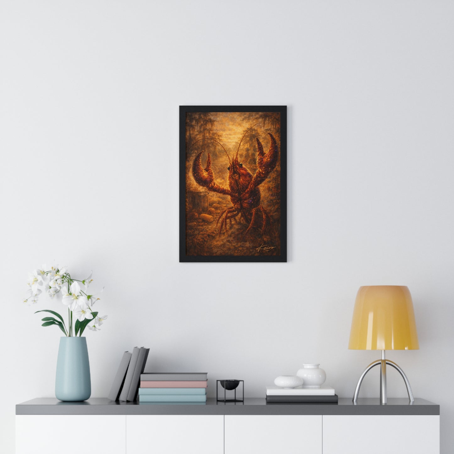 Soul of the Bayou Crawfish Poster — Louisiana Mardi Gras Art Print